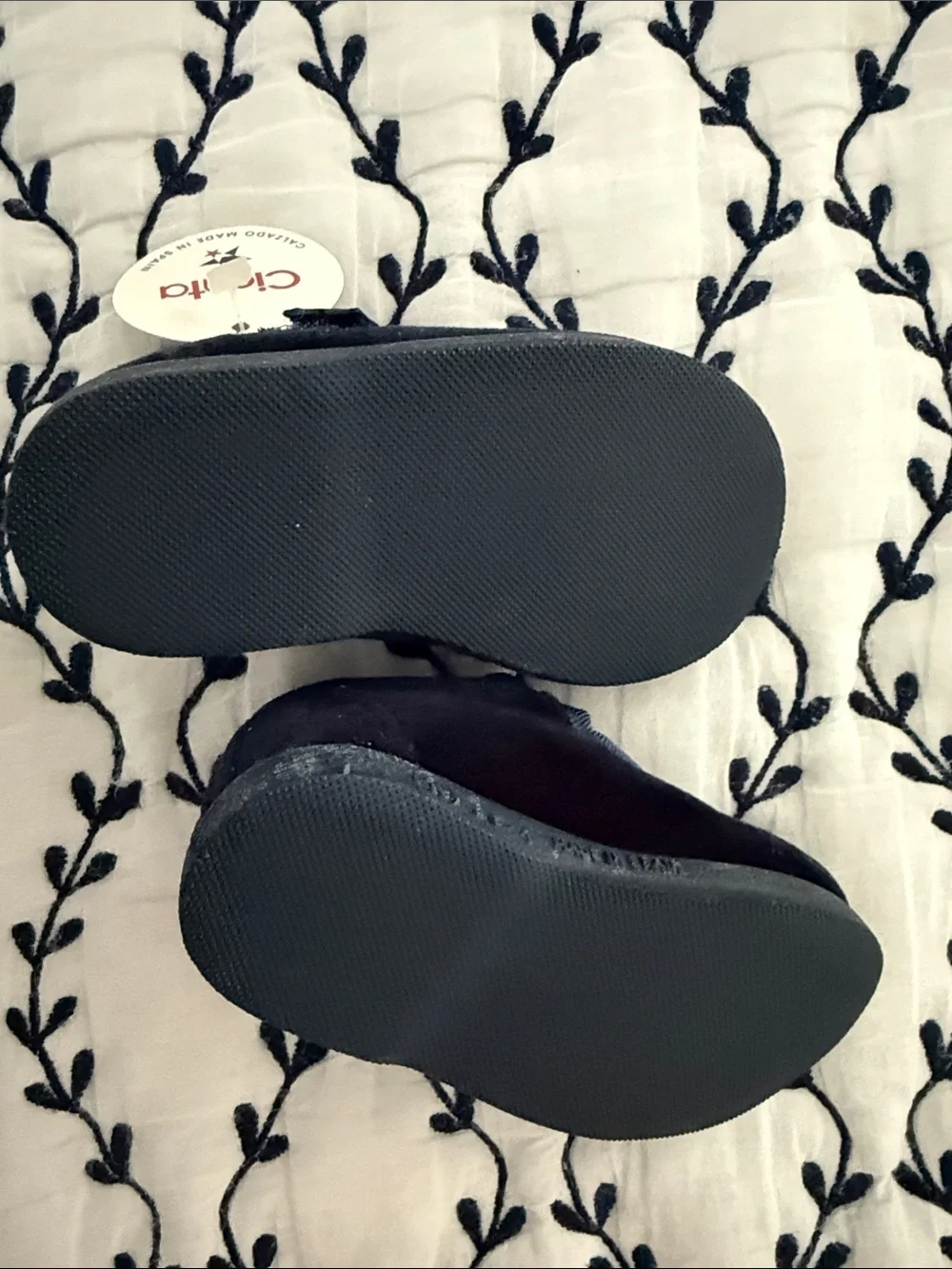 NWT Cienta Navy Blue Velvet Mary Jane
